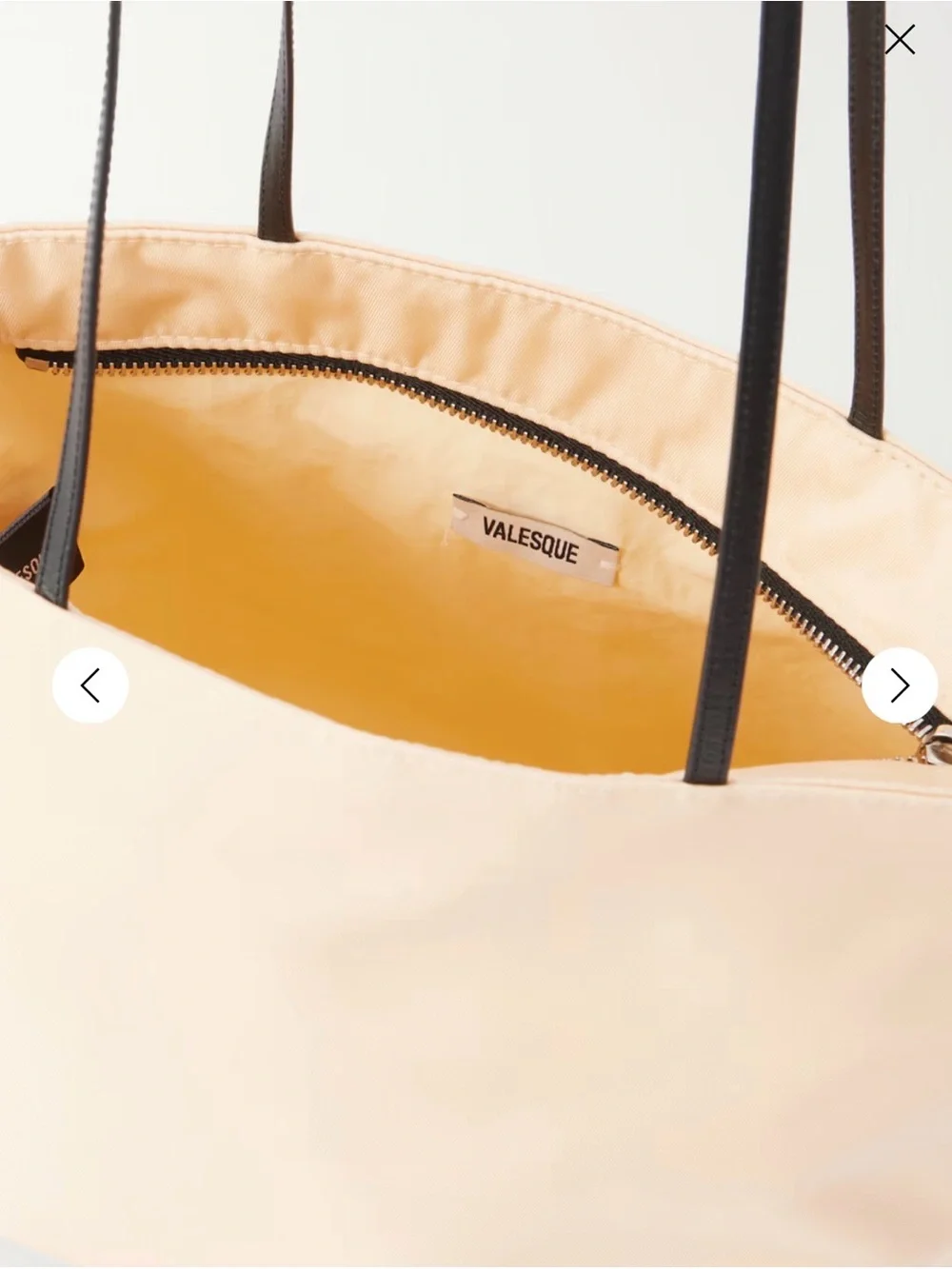 VALESQUE Spaghetti leather-trimmed nylon shoulder bag